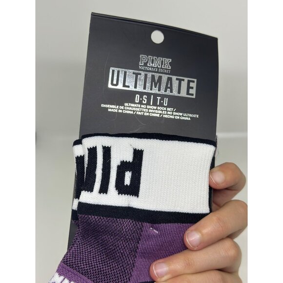 NEW PINK Victoria’s Secret Ultimate No Show Socks 2-Pack Women’s One Size Sport - Picture 4 of 4